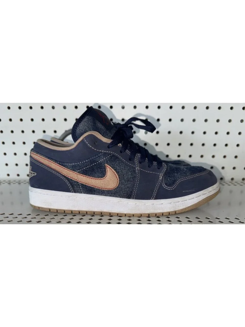 Air Jordan 1 Low SE Denim Mens Athletic Basketball Shoes Size 9 Blue DH1259-400